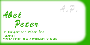 abel peter business card